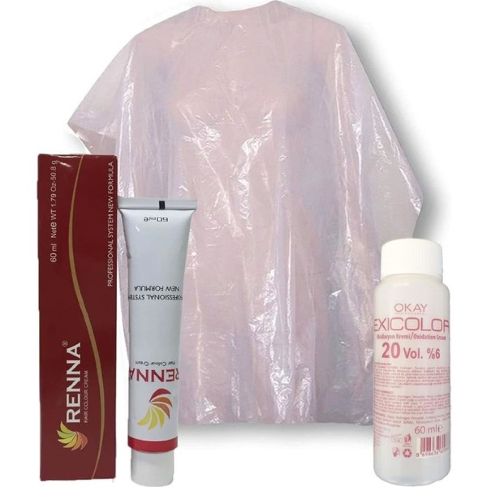 Renna Saç Boyası 60 ml - 6.73 Koyu Karamel + Exicolor 60 ml Oksidan 20 Volüm + Boya Naylonu Saç Boyası Fiyatı
