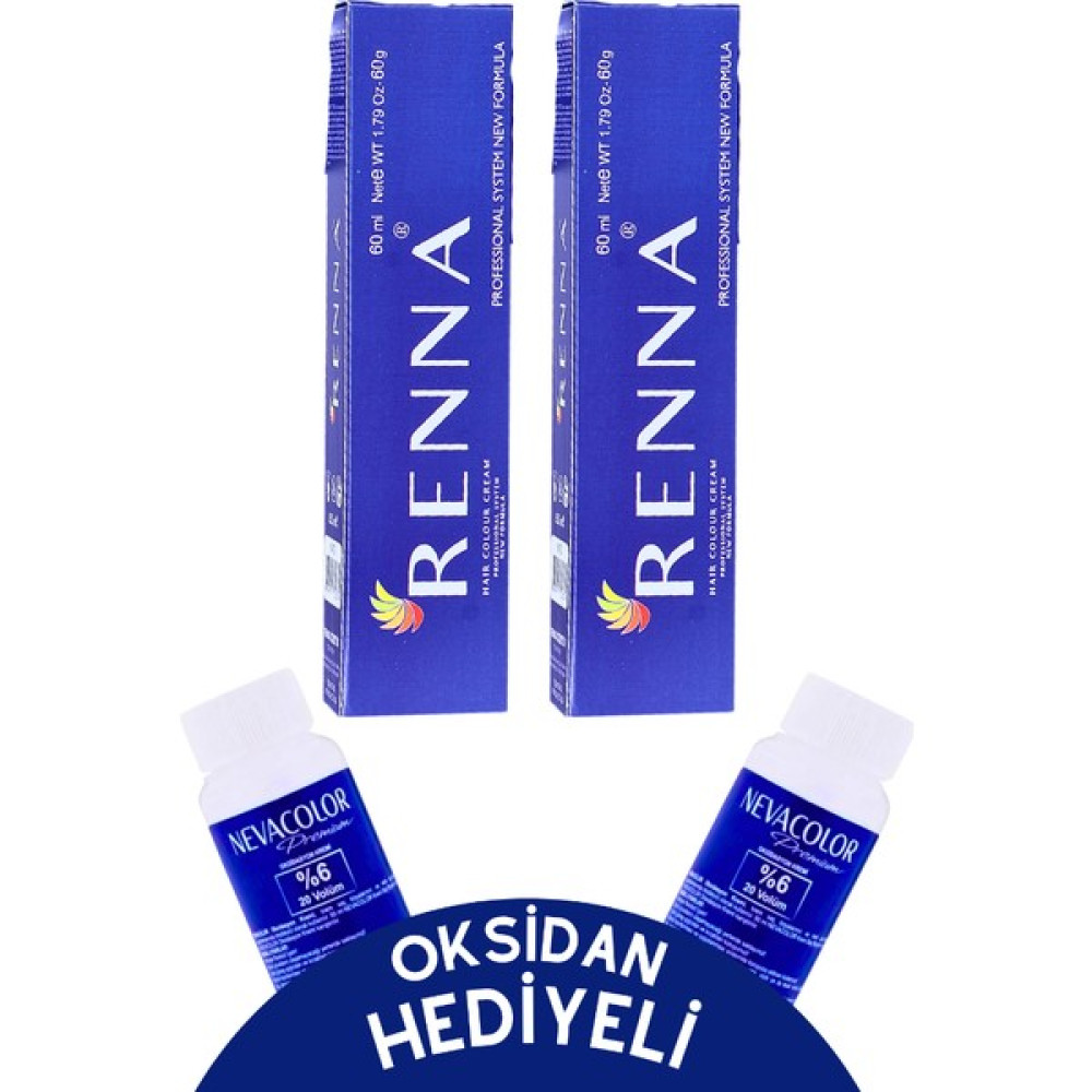 Renna Tüp Boya 60 ml 6-68 Bronz Kahve 2li Set Oksidan Hediyeli Oto Boyaları Fiyatı