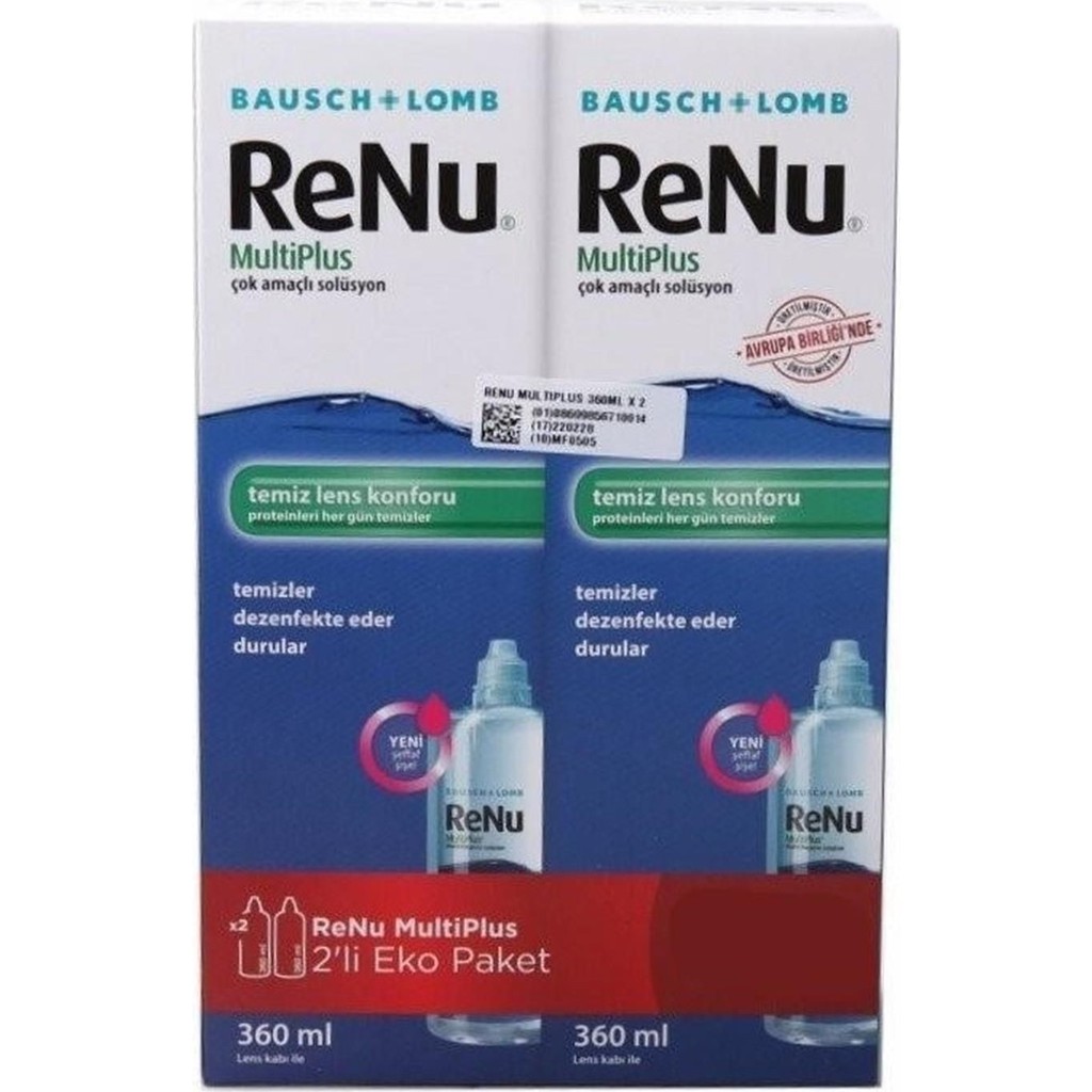 RENU Renu Multiplus 360 ml - Ikili Kofre Çok Amaçlı Lens Solüsyonu Temiz Lens Konforu Diğer Fiyatı
