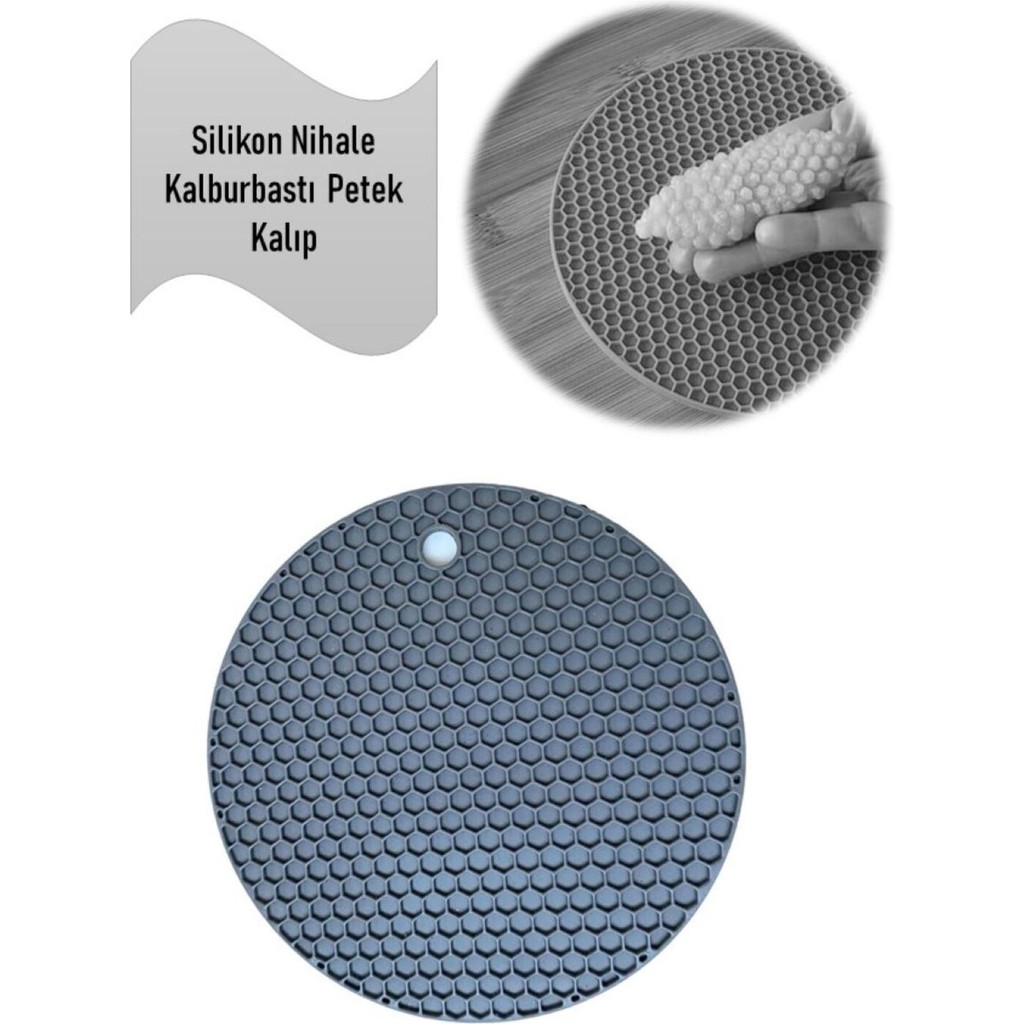 Reoona Silikon Nihale, Petek Desenli Kalburbastı Kalıbı, Tutacak Karışık Renklerde Gönderilir - 001-Renkli Giyim & İç Giyim Fiyatı