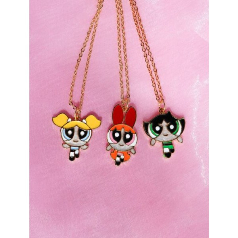 Reorah Collection Powerpuff Girls Kolye (Adet) Gümüş Kaplama - Blossom (Turuncu) Bijuteri Kolye Fiyatı