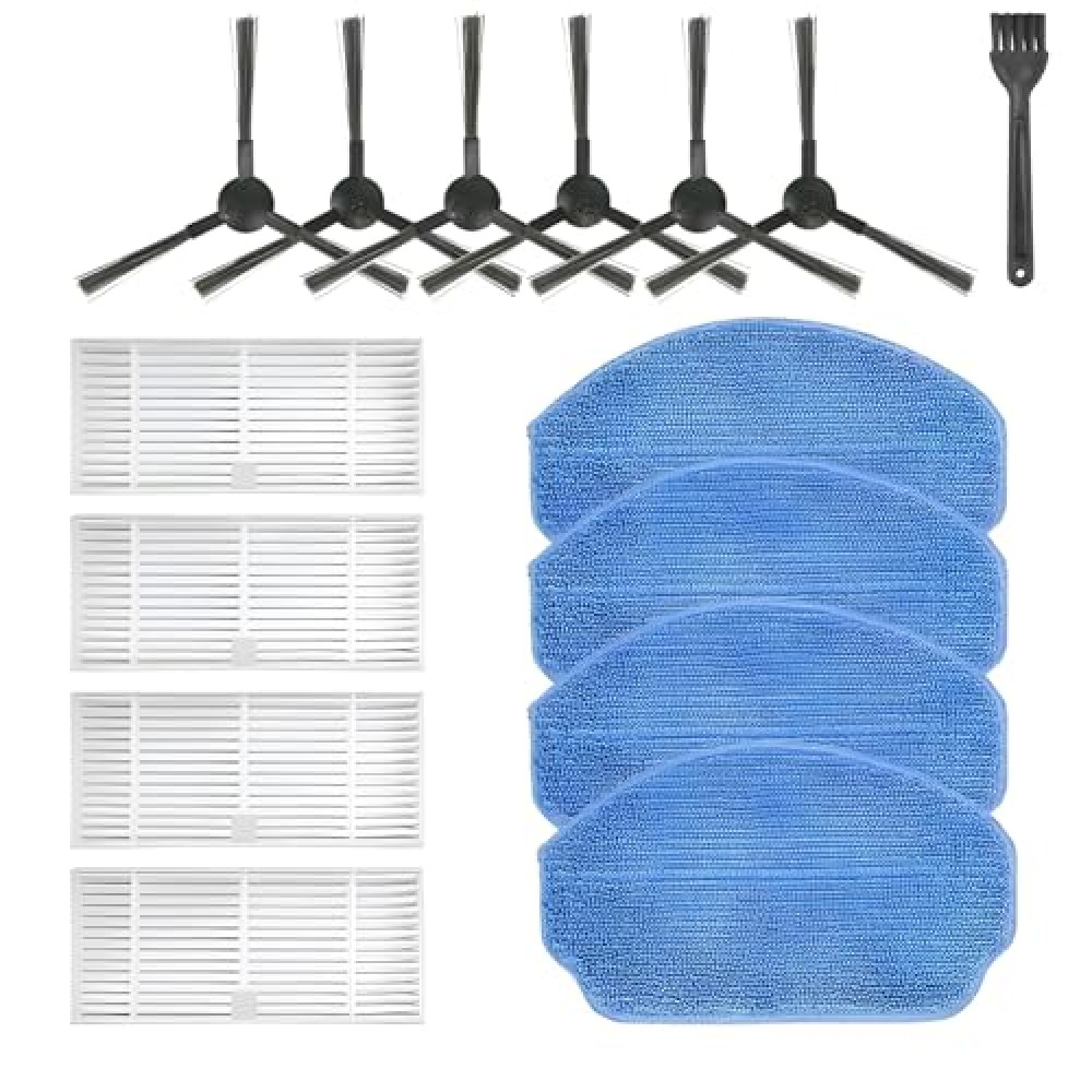 Replacement Parts for MAMNV BR151, for ZCWA BR151, for MANVINS G20, for Kilgone G20, for ONSON BR151, for MANVN BR151, for ZC WAS BR151, for iMartine BR151 Robot Vacuum,6 Side Brush,4 Mop Pad,4 Filter Vacuum Sealer Fiyatı