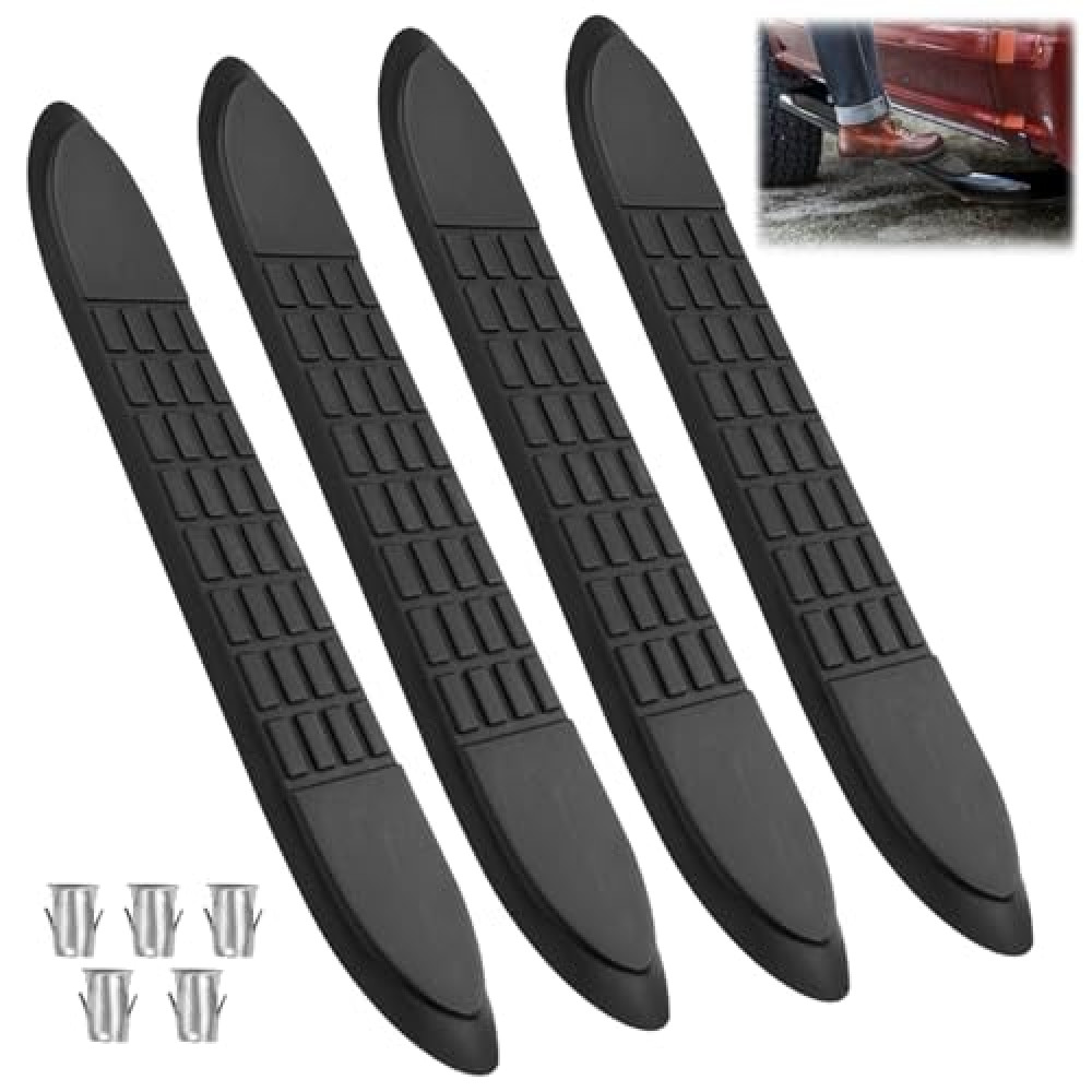 Replacement Step Pad for 3" Round Nerf Bars (4 Pack), 21" Long x 3" Wide, Durable Non-Slip Replacement Step Pad Set of 4 with 24 pins