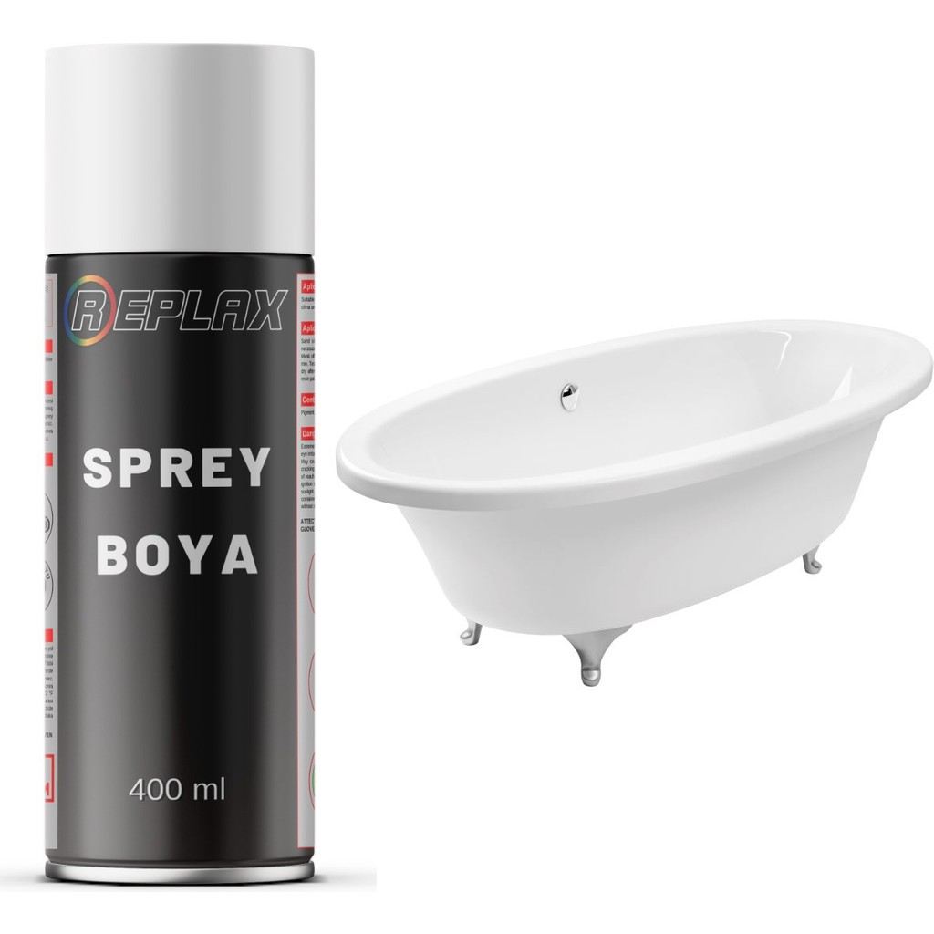 Replax Beyaz Küvet Sprey Boyası Suya Dayanıklı 400 ml Boya Malzemeleri Fiyatı