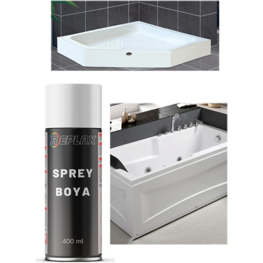 Replax Duşakabin Jakuzi Beyaz Sprey Boyası Suya Dayanıklı 400 Ml Boya Malzemeleri Fiyatı