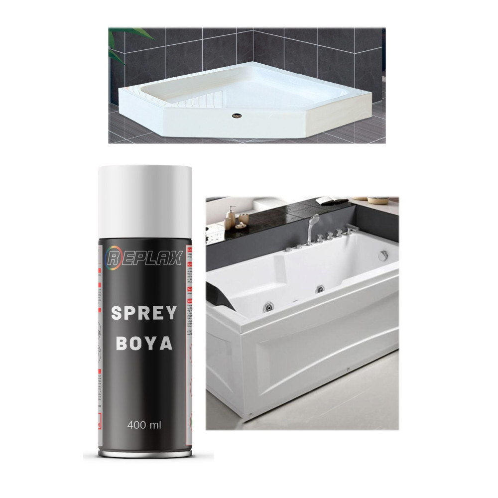 REPLAX Duşakabin Jakuzi Beyaz Sprey Boyası Suya Dayanıklı 400 Ml. 400 ml Beden Boyalar Fiyatı