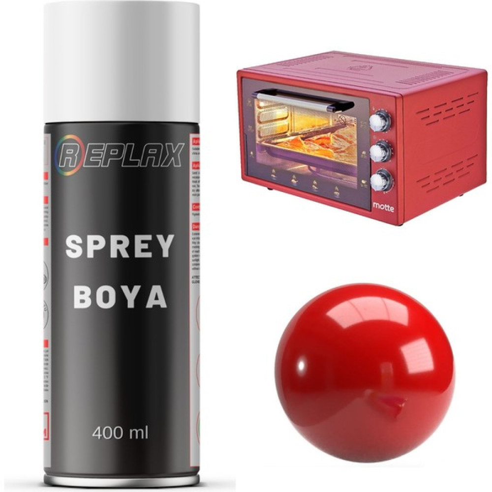 Replax Kırmızı Isıya Dayanıklı 250° Fırın Sprey Boyası 400 Ml Boya Malzemeleri Fiyatı