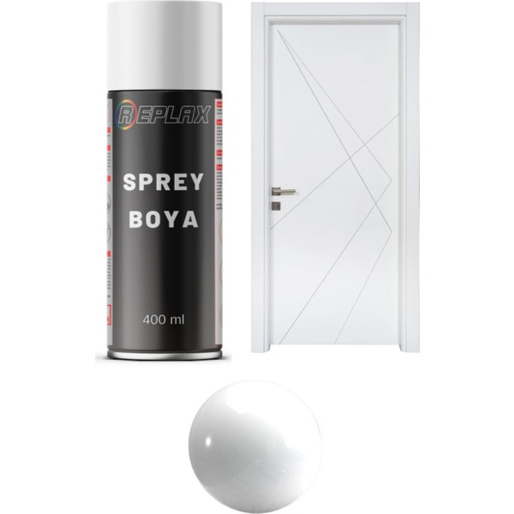 Replax Parlak Beyaz Amerikan Kapı Sprey Boyası 400 Ml Boya Malzemeleri Fiyatı