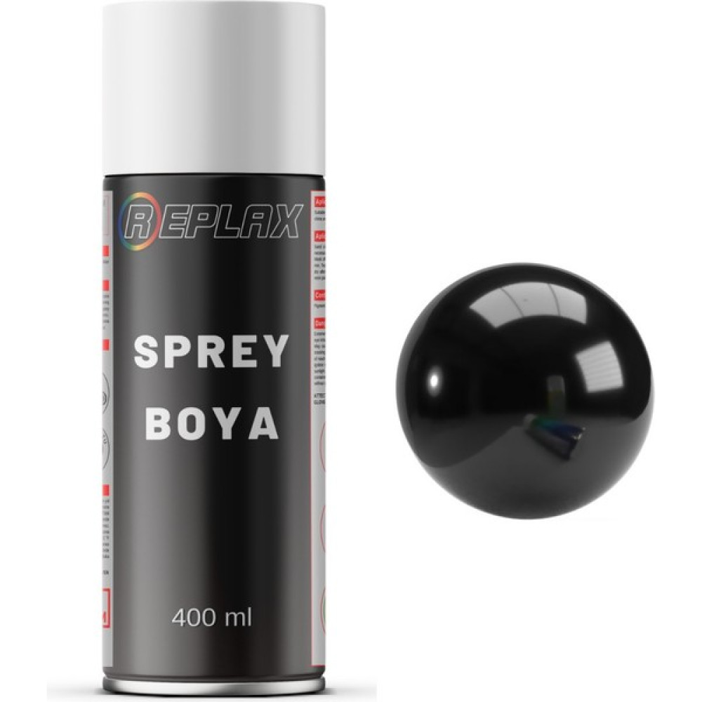 Replax Plastik Boyası Parlak Siyah Sprey Boya 400 Ml Boya Malzemeleri Fiyatı
