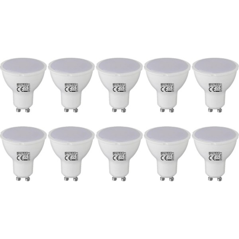 Repplam 10LU Paket GU10 8W - 64W Beyaz Işık LED Ampul Çanak Spot Ampul 560 Lümen Led Aydınlatmalar Fiyatı