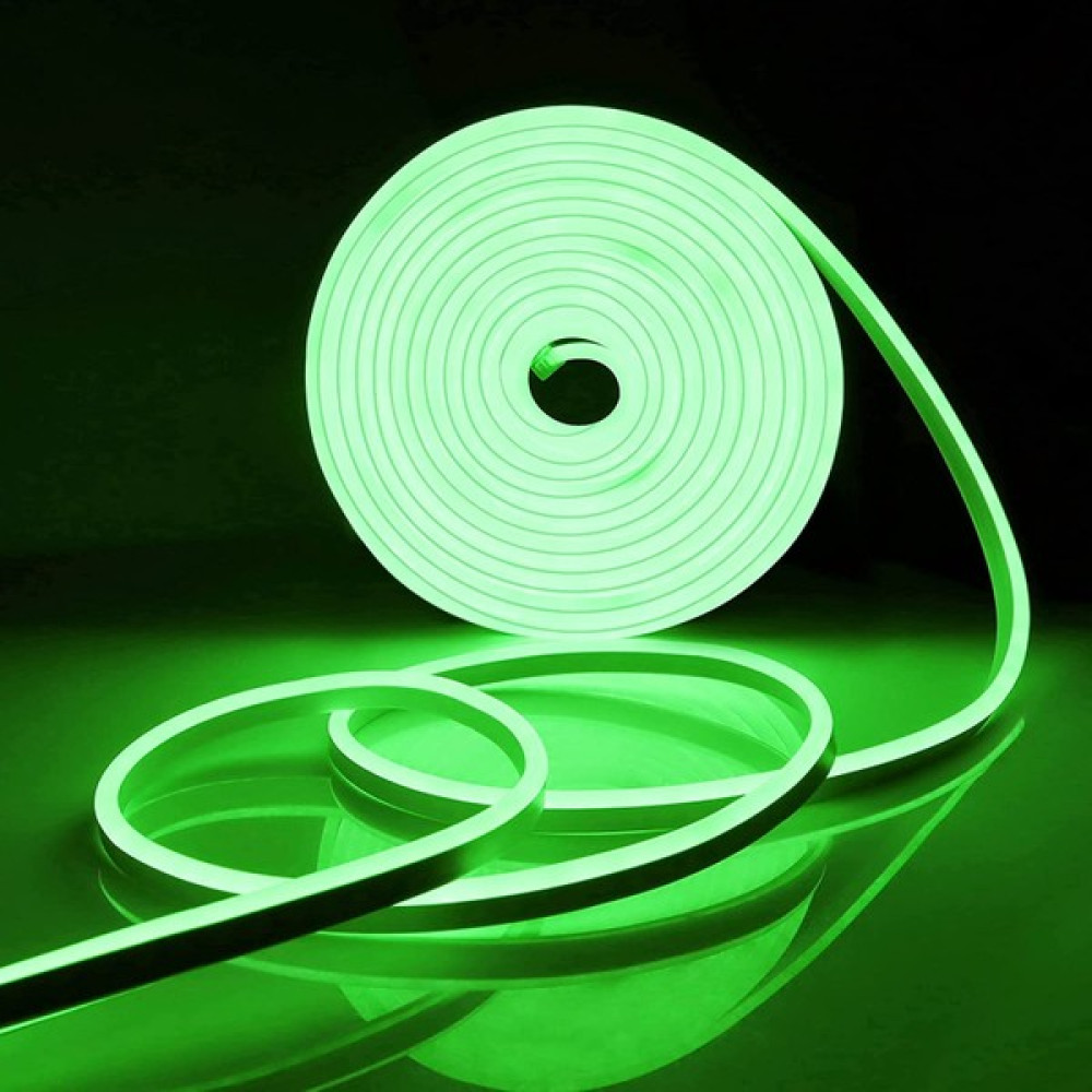 Repplam 12V Neon Şerit LED Yeşil Silikonlu Su Geçirmez 12 Volt Neon LED Işık - 10 m Led Aydınlatmalar Fiyatı