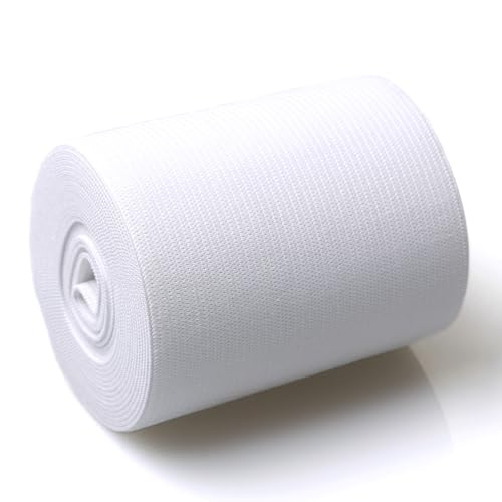 RERIVER 3 Inch Wide Heavy Knit Stretch Elastic Band 3 Yards Sewing Knit Elastic Spool, White