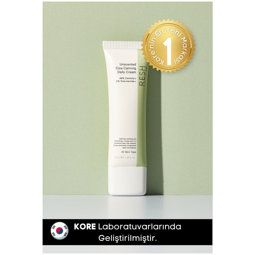 RESH LAB Unscented Cica Calming Daily Cream - Vegan Bitkisel Nemlendirici Krem 50ml Cilt ve Yüz Bakımı Fiyatı