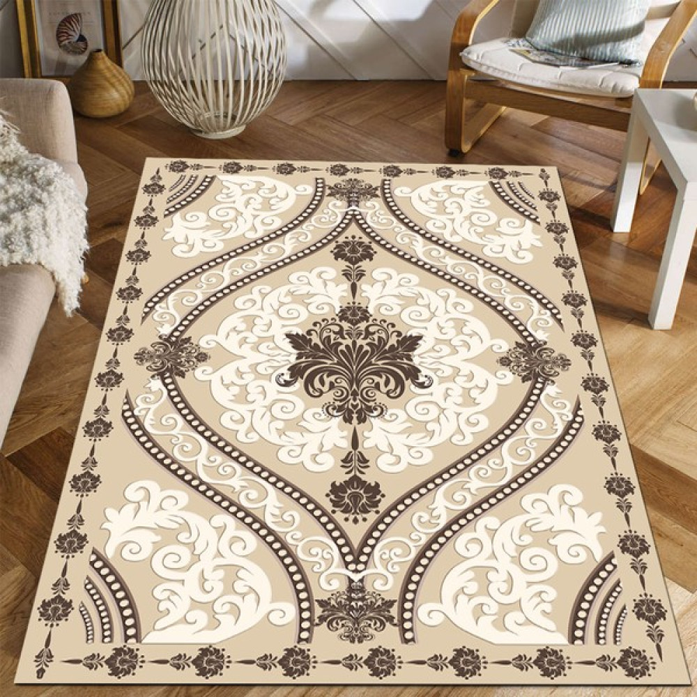 Resmiro Kaymaz Taban Yıkanabilir Hint Desenli Dijital Baskılı Halı RSP140 - 80 x 150 cm - Renkli Salon Halısı Fiyatı