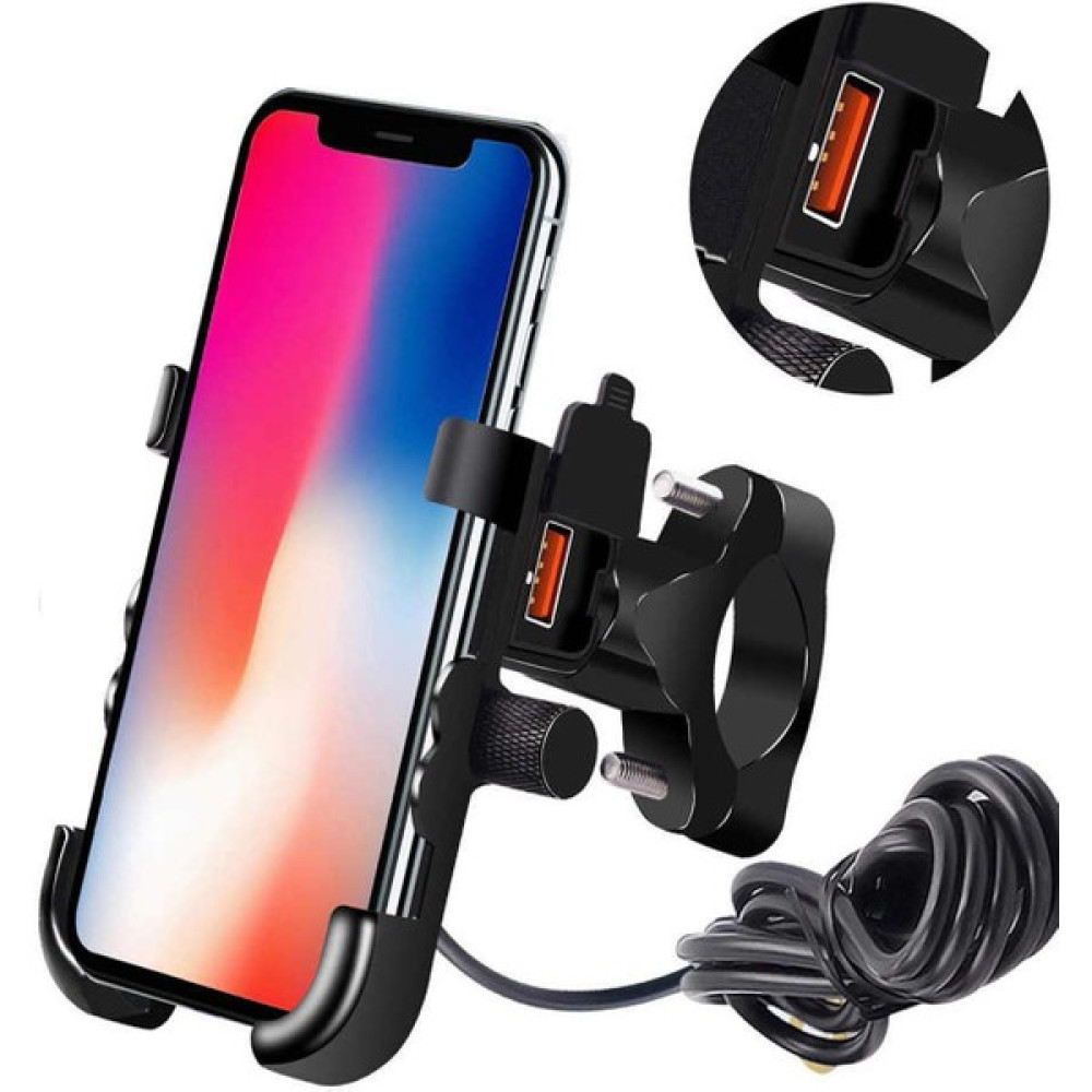 Resolut Motosiklet Telefon Tutucu USB Şarjlı Alüminyum Alaşım Gidon ve Ayna Bağlantılı Motorsiklet için Diğer Aksesuarlar Fiyatı