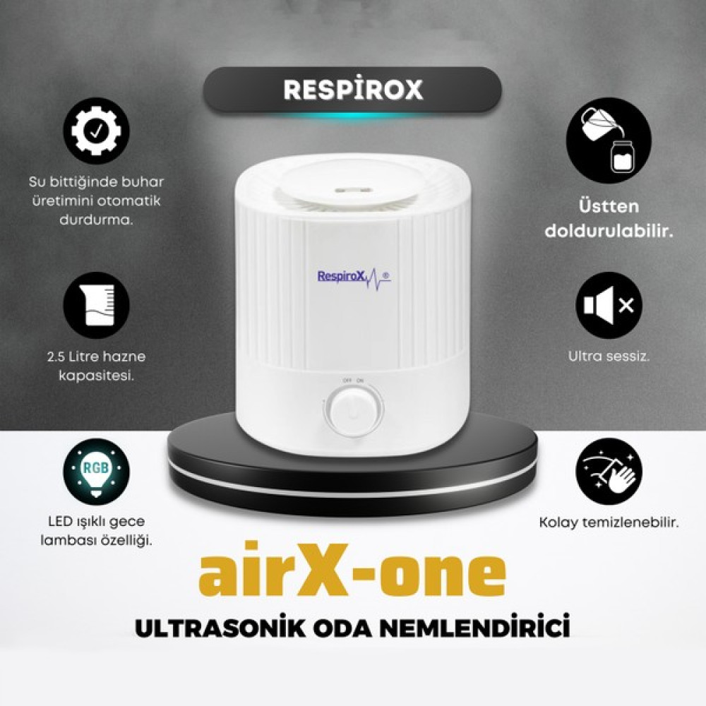 Respirox Ultrasonic Oda Nemlendirici 2,5 Lt Su Haznesi - Beyaz Bebek Güvenlik Fiyatı