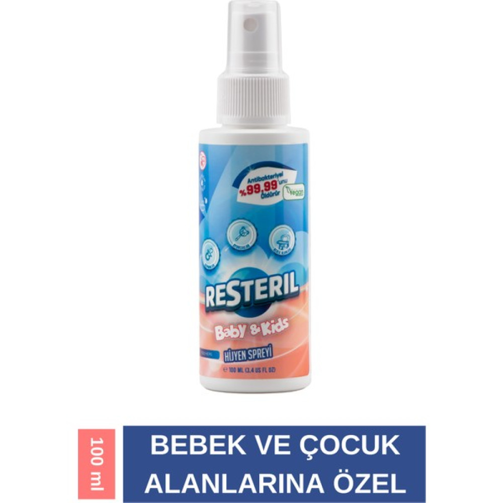 Resteril Hijyen Spreyi Baby&Kids 100ml Bebek Çocuk Yenidoğan Seyahat Alkolsüz Dezenfektan Sprey - 100 ml Hijyen ve Temizlik Fiyatı
