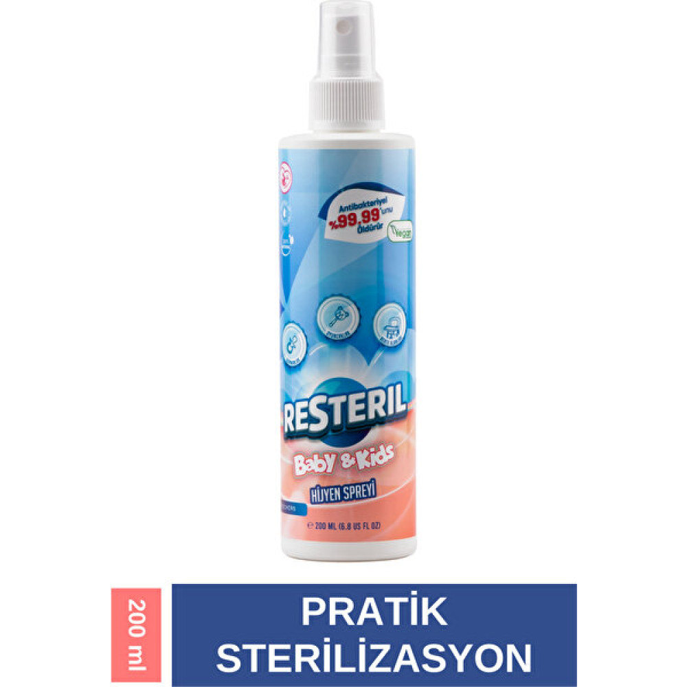 Resteril Hijyen Spreyi Baby&Kids 200ml Bebek Yenidoğan Dezenfektan Sprey Biberon Emzik Temizleyici Biberon Fiyatı