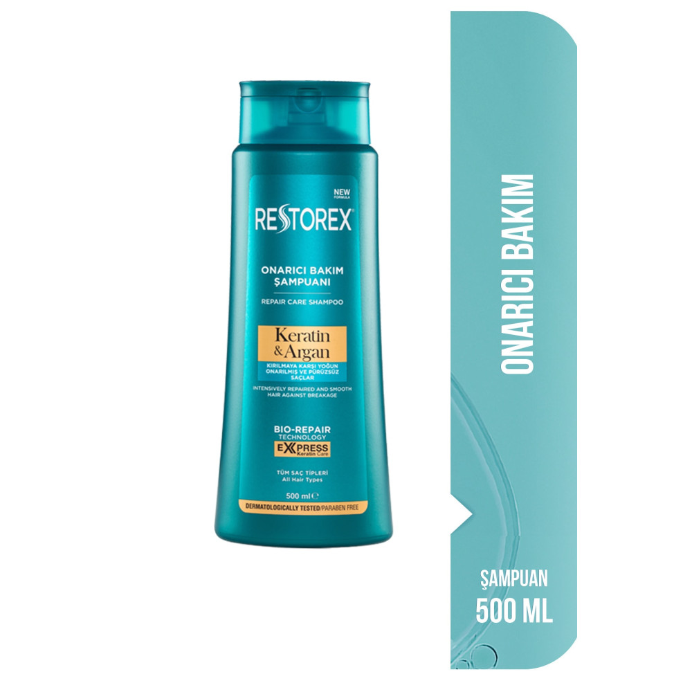 Restorex Kırık Ve Işlem Görmüş Saçlar Için Onarıcı Keratin Argan Bakım Şampuanı 500 ml Şampuan ve Saç Kremi Fiyatı