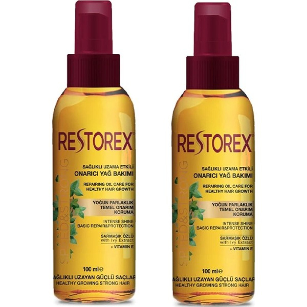 Restorex Sağlıklı Uzama Etkili Onarıcı Saç Bakım Yağı 100 Ml 2 Adet - 1 Saç Bakım Maskeleri & Serumlar & Spreyler Fiyatı