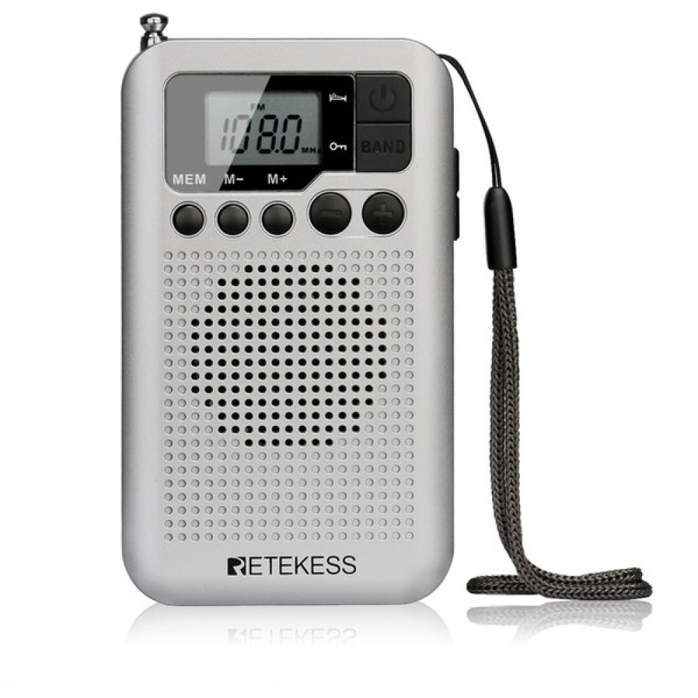 Retekess TR106 Fm / Am Portatif Radyo LCD Ekranlı (Yurt Dışından) - Gümüş Alarmlı Saatler & Radyolar Fiyatı