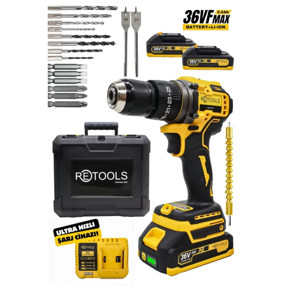Retools 10Mm Kömürsüz Matkap Matkaplar Fiyatı