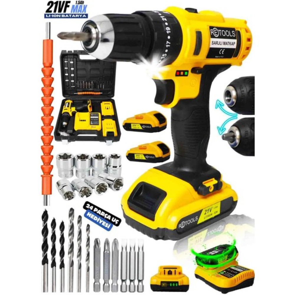 Retools 21V Kızaklı Vidalama Oto Boyaları Fiyatı
