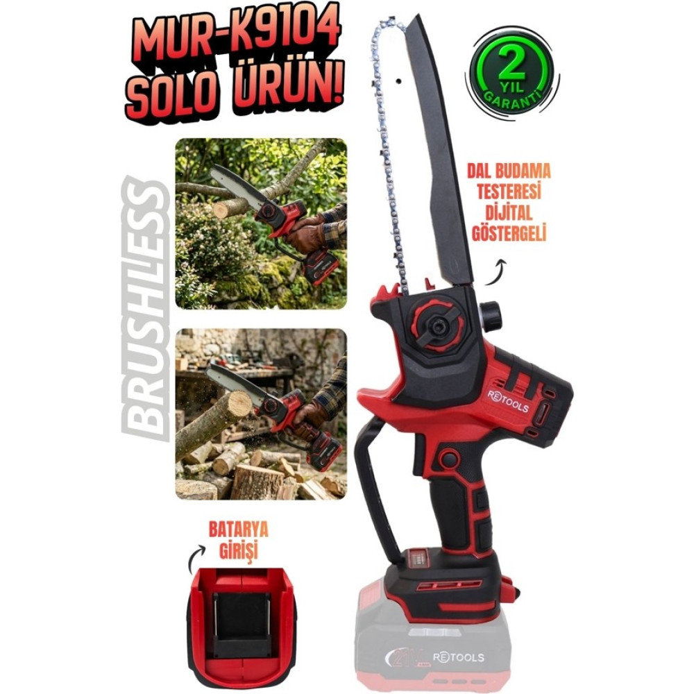 Retools MUR-K9104 Bordo Dal Budama Testeresi Kafa Dal Budama Makineleri Fiyatı