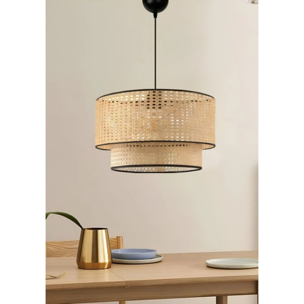 Retro Home Design Hazeran Çift Katlı Rattan Sarkıt Salon Yatak Odası Avize - Bej Avize Fiyatı
