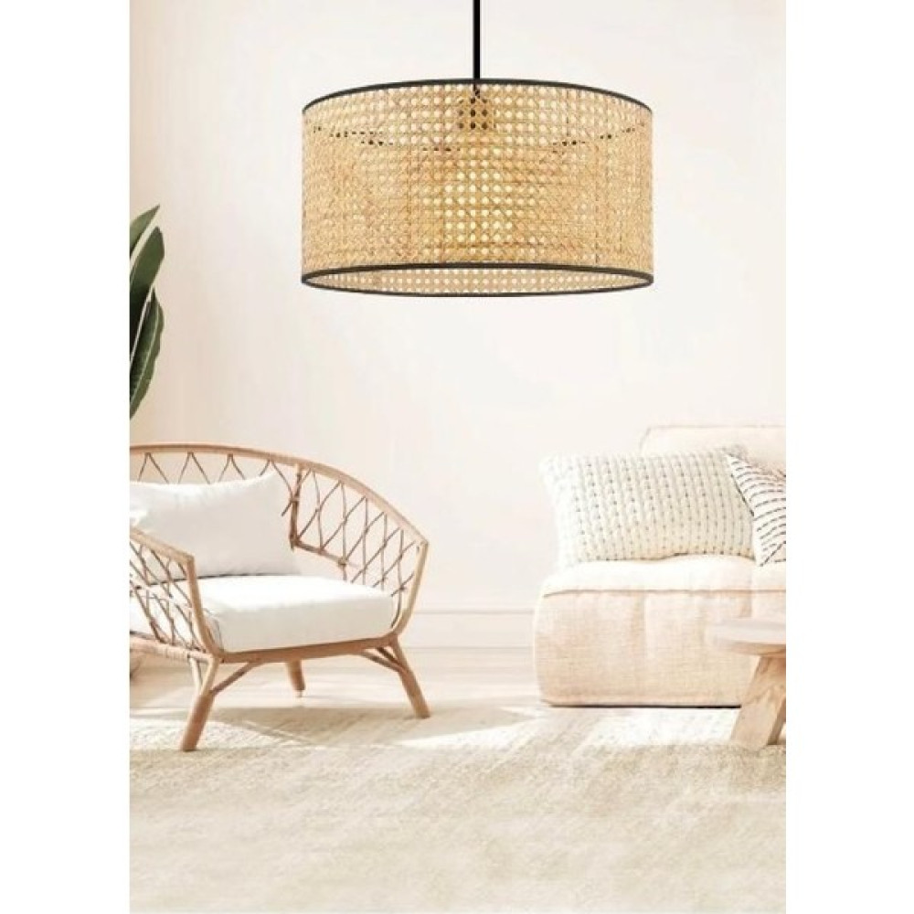 Retro Home Design Orijinal Hazeran Rattan Salon Mutfak Kış Bahçesi Sarkıt Modern Avize - 1 - Açık Kahverengi Avize Fiyatı