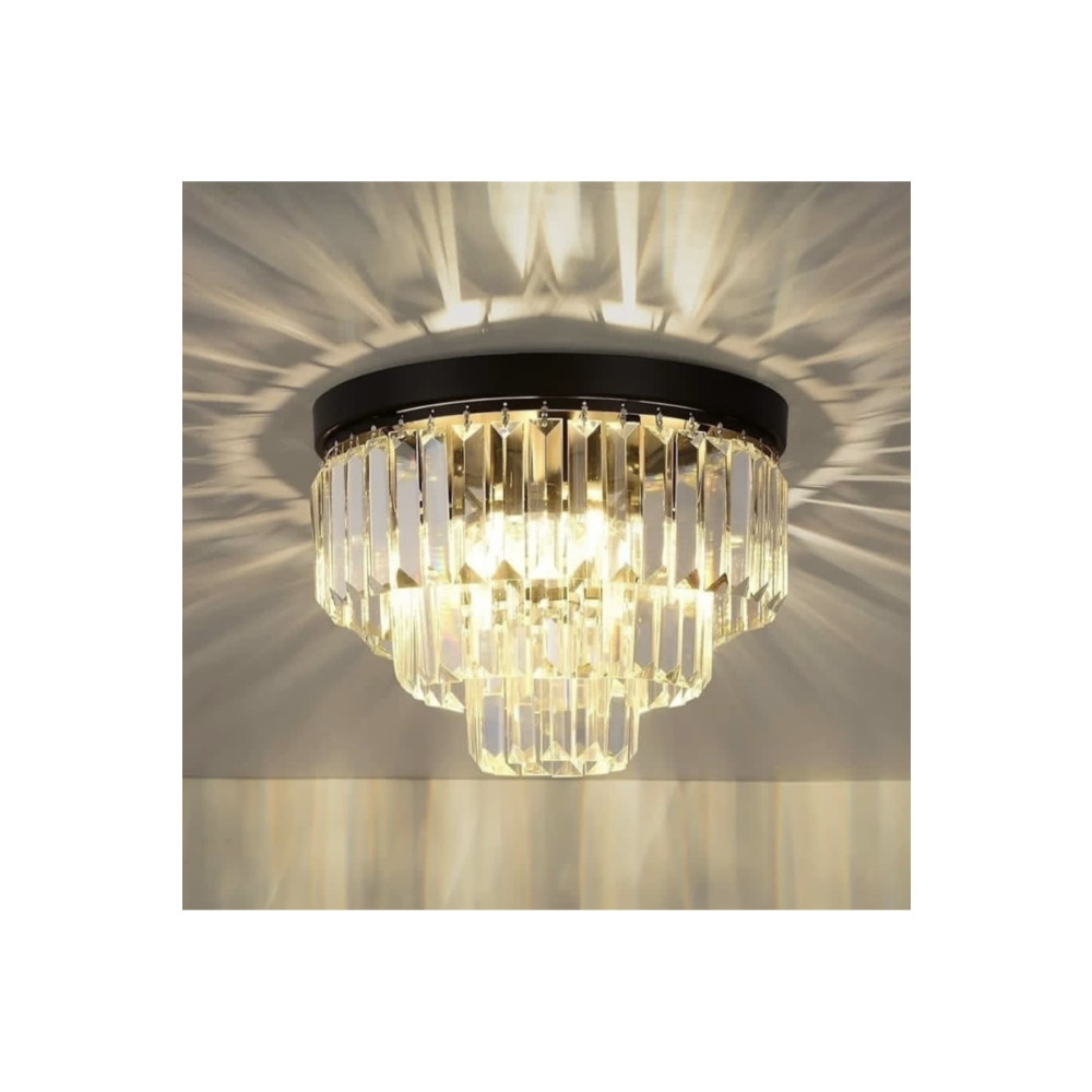 retro home design Retro Siyah Kristal Taşlı Modern Salon Yatak Odası Lüks Plafonyer Avize Avize Fiyatı