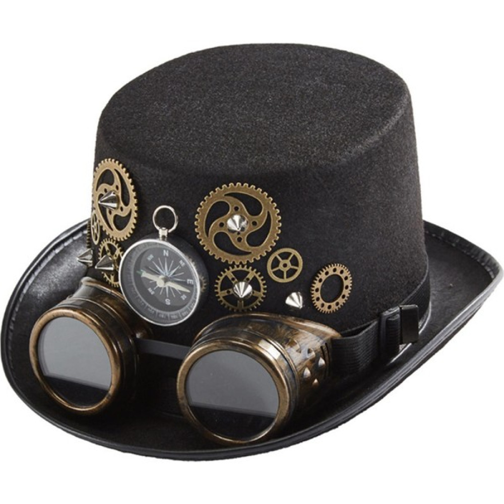Retro Tarzı Steampunk Üst Şapka Cosplay Cadılar Bayramı ile Gözlük ile Erkek Kostüm(Yurt Dışından) Çocuk Şapkası Fiyatı