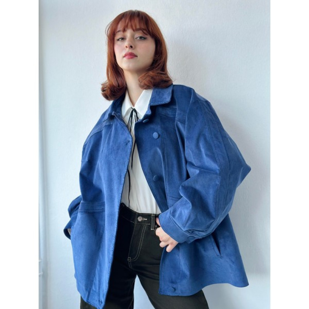 Retrobird Fitilli Kadife Bomber Ceket Mont Kadın Koyu Mavi Bayan Ceket Fiyatı