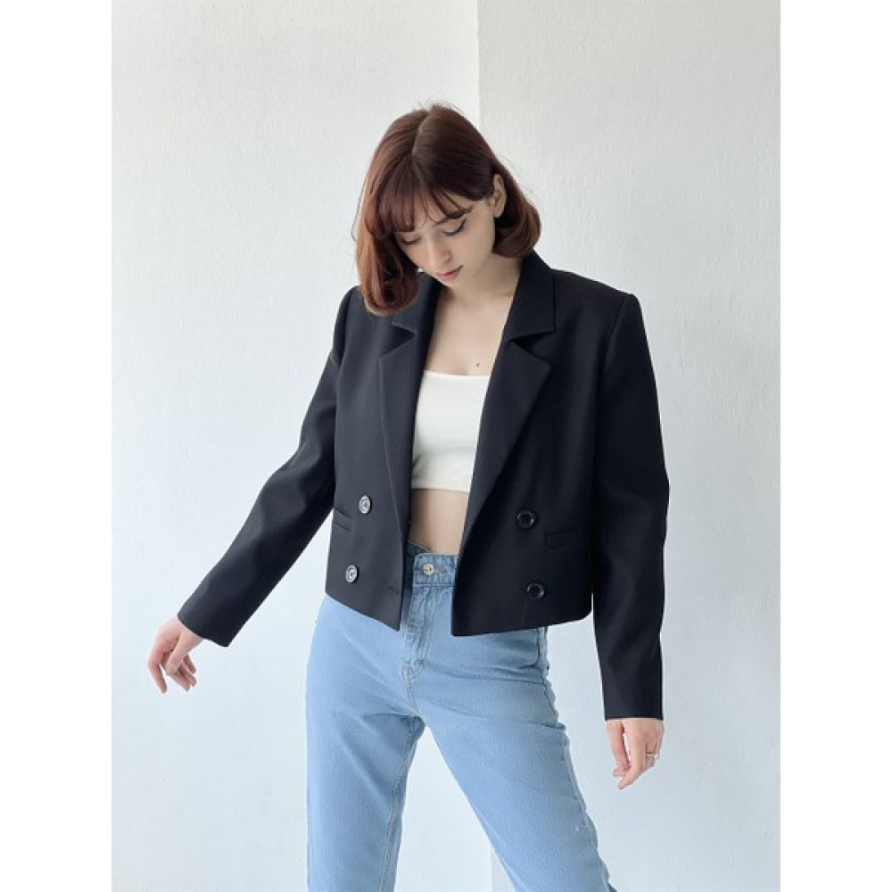 Retrobird Kısa Blazer Ceket Kadın Siyah Bayan Ceket Fiyatı