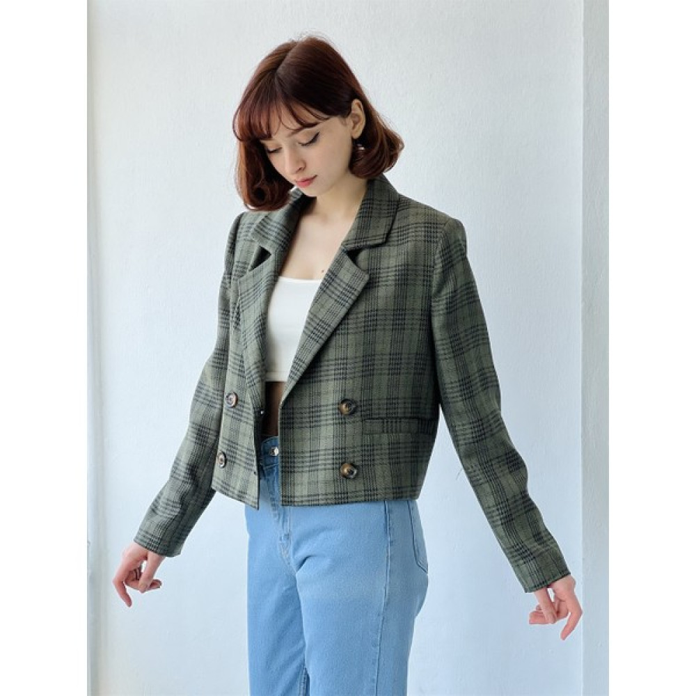 Retrobird Kısa Blazer Ceket Kadın Yeşil Bayan Ceket Fiyatı