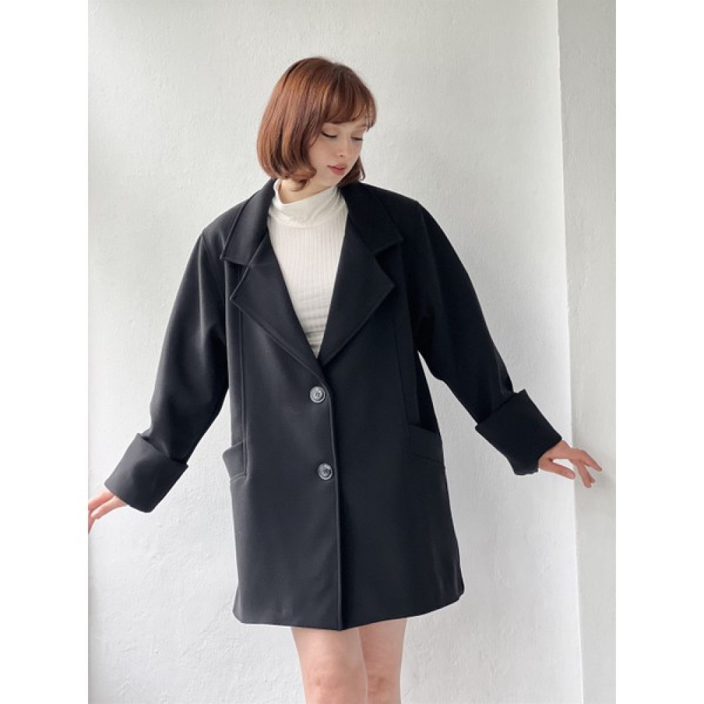 Retrobird Özel Tasarım Retro Model Oversize Kaşe Kaban Kadın Siyah Kadın Kaban Fiyatı