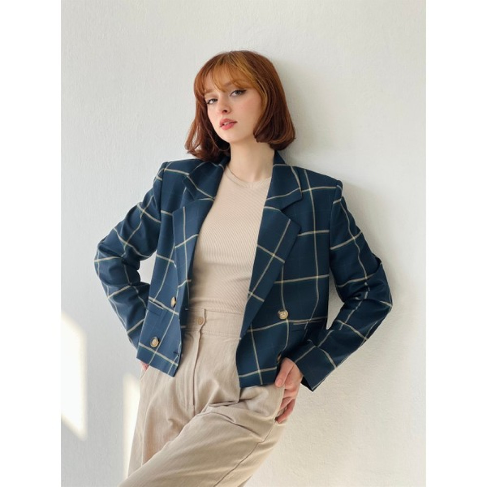 Retrobird Retro Model Kısa Blazer Ceket Kadın Lacivert Bayan Ceket Fiyatı