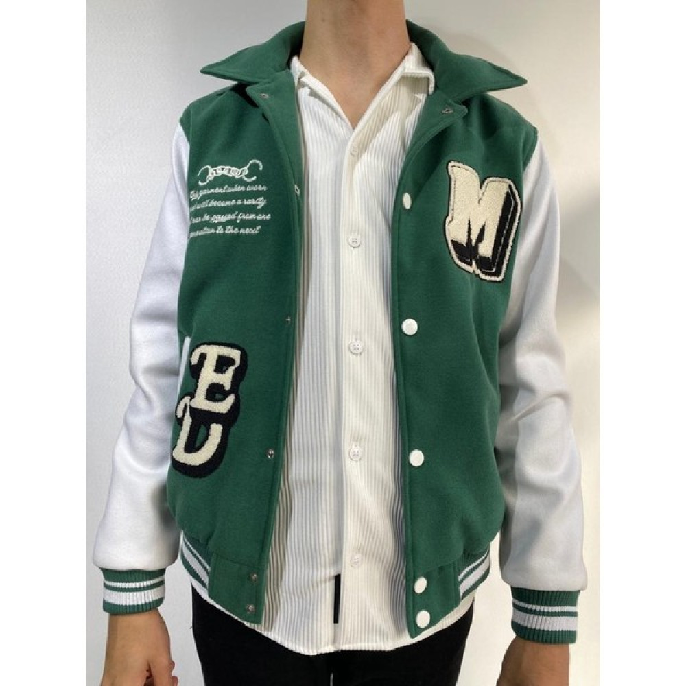 Retroclub Unisex Oversize Yeşil Kolej Ceket Erkek Ceket Fiyatı