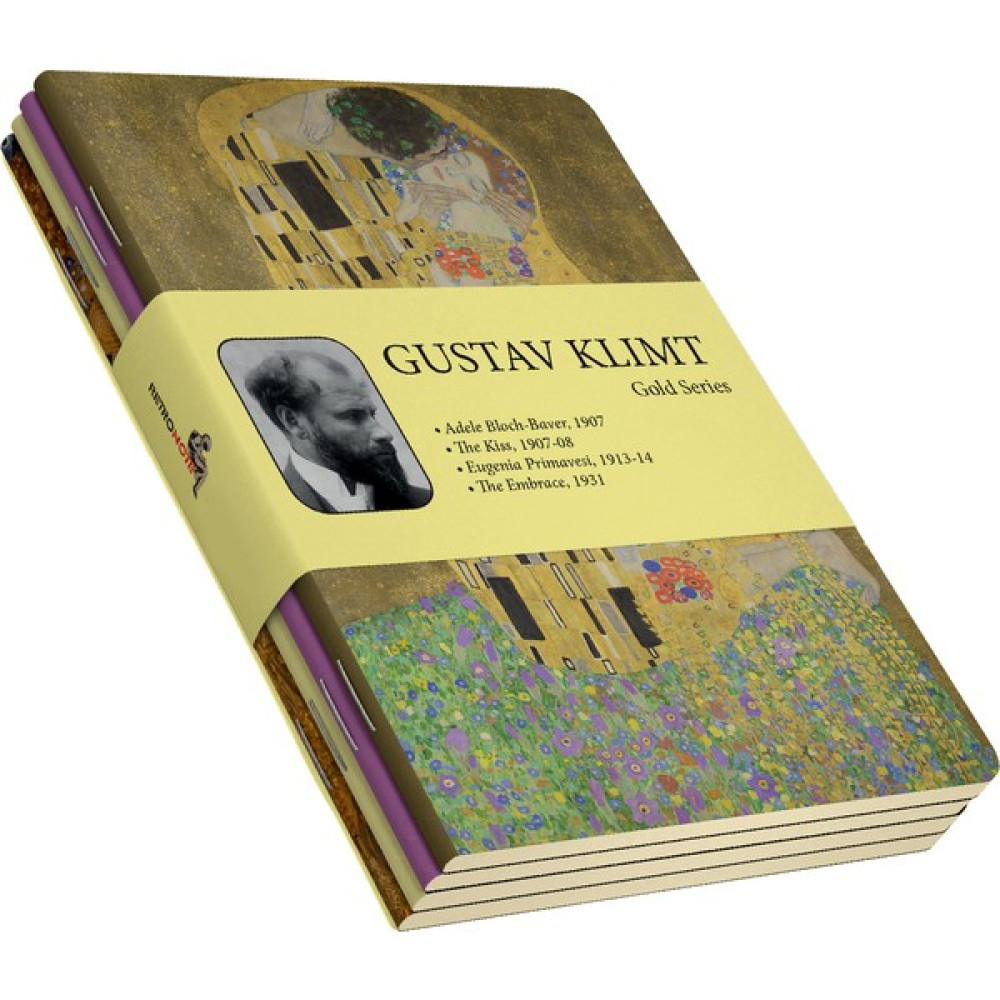 Retronote Gustav Klimt 4'lü Defter Seti 1 Gold Series Çizgisiz 64 Sayfa 14X21CM Not Defteri & Bloknot Fiyatı