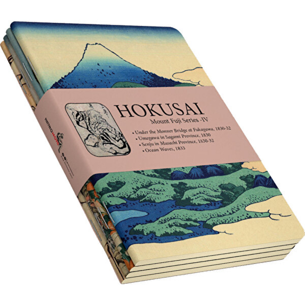 Retronote Hokusai 4'lü Defter Seti 4 Mount Fuji Series Iv Çizgisiz 64 Sayfa 14X21CM Not Defteri & Bloknot Fiyatı