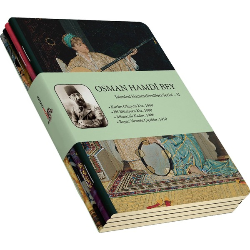 Retronote Osman Hamdi Bey 4'lü Defter Seti 2 Istanbul Hanımefendileri 2 Çizgisiz 64 Sayfa 10,5X14CM Not Defteri & Bloknot Fiyatı
