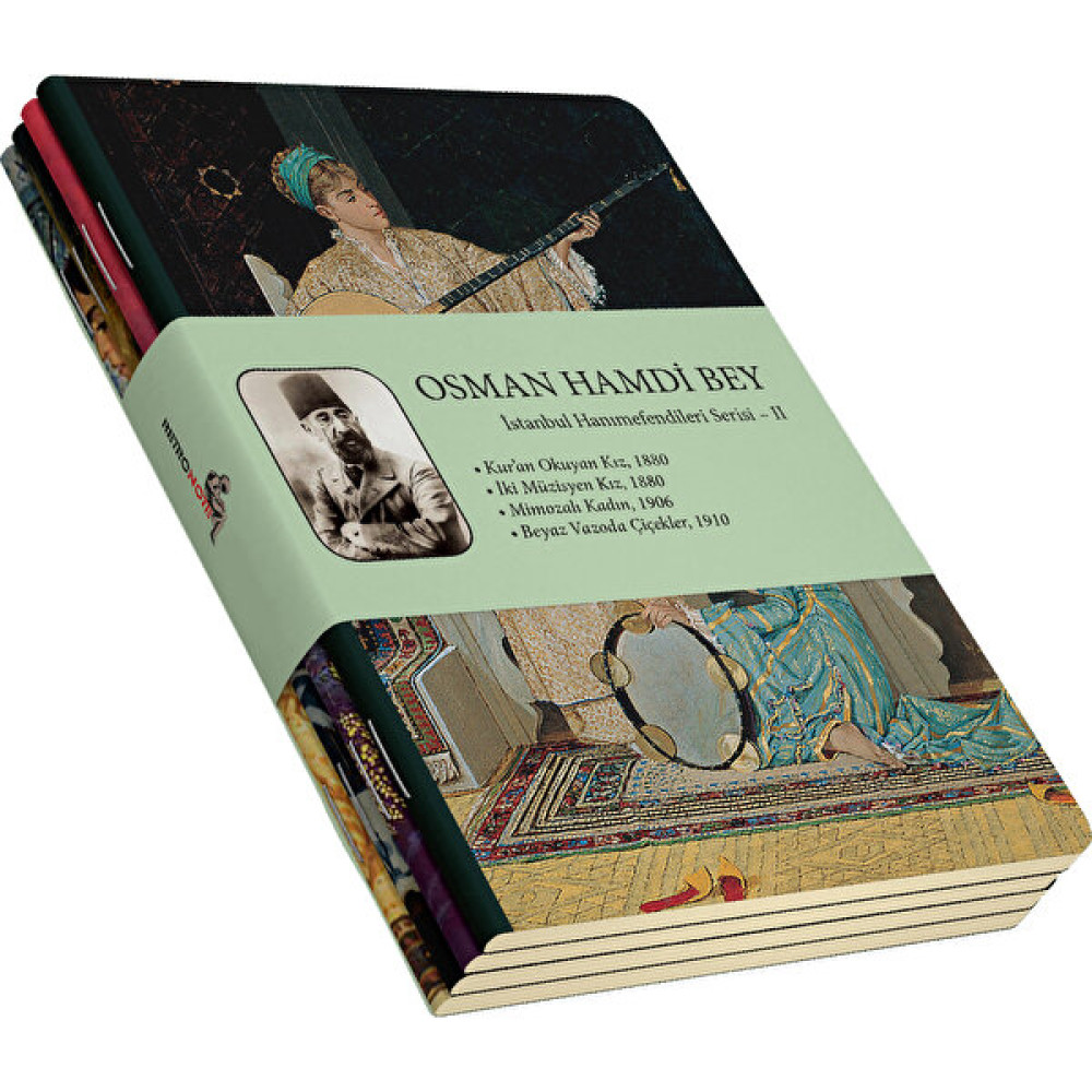 Retronote Osman Hamdi Bey 4'lü Defter Seti 2 - Istanbul Hanımefendileri 2 - Çizgisiz - 64 Sayfa - 14X21CM Not Defteri & Bloknot Fiyatı