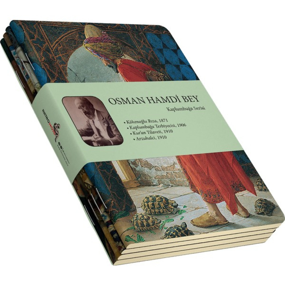 Retronote Osman Hamdi Bey 4'lü Defter Seti 3 - Kaplumbağa Serisi - Çizgisiz - 64 Sayfa - 14X21CM Not Defteri & Bloknot Fiyatı