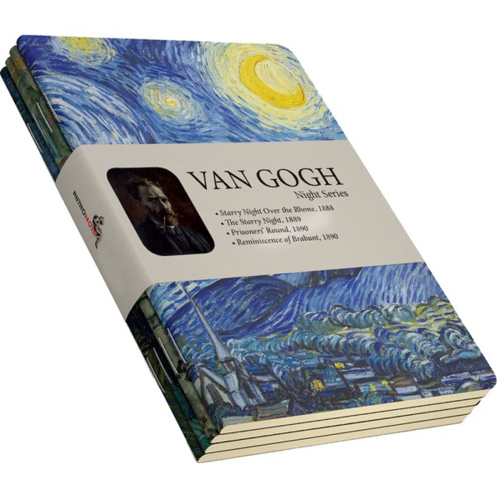 Retronote Van Gogh 4'lü Defter Seti 1 Night Series Çizgisiz 48 Sayfa 10,5X14CM Not Defteri & Bloknot Fiyatı