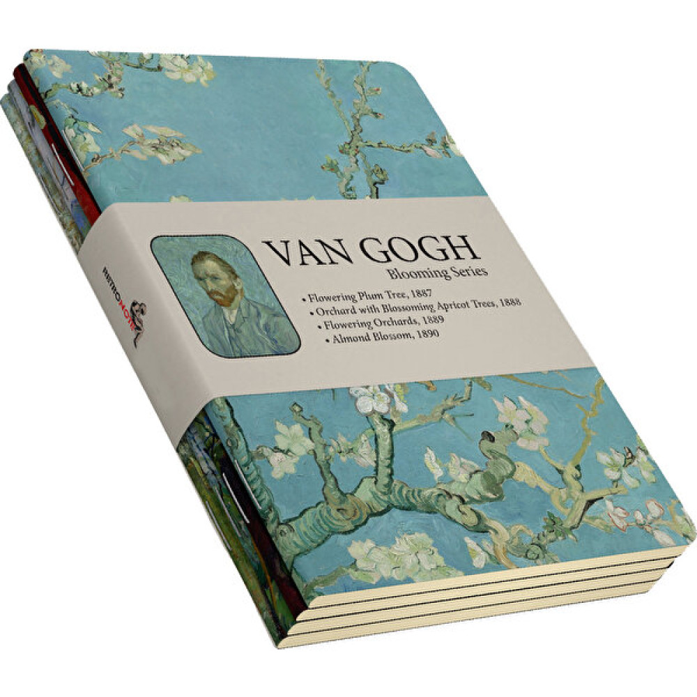 Retronote Van Gogh 4'lü Defter Seti 2 Blooming Series Çizgisiz 64 Sayfa 10,5X14CM Not Defteri & Bloknot Fiyatı