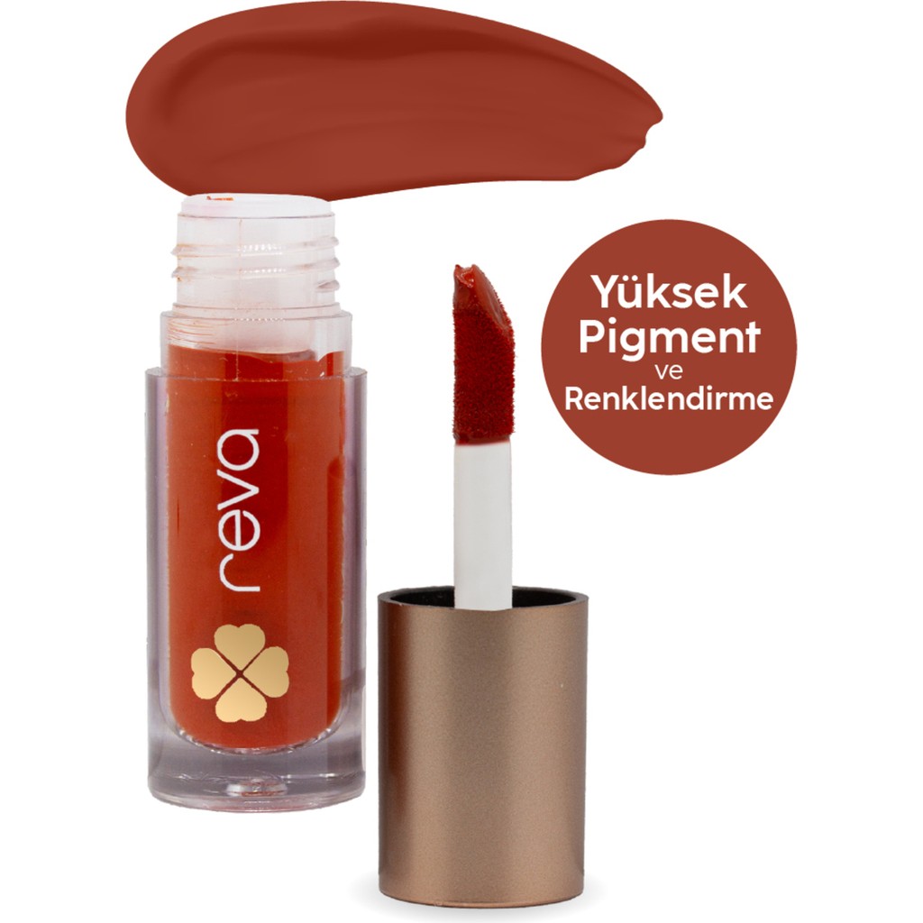 Reva Vegan & Temiz İçerikli Lip & Cheek Tint – 2’si 1 Arada Doğal Renk, Nem ve Işıltı - Koyu Kırmızı Diğer Fiyatı