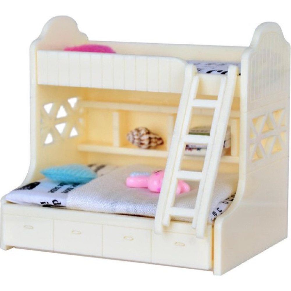 Revaa 1:12 Ölçekli Dollhouse Minyatürler Ranza ve Yatak Yastıkları ve Tırmanma Merdiveni Seti, Bebek Odası/çocuk Yatak Odası Mobilyaları - Beyaz (Y... Bebek Oyuncakları Fiyatı