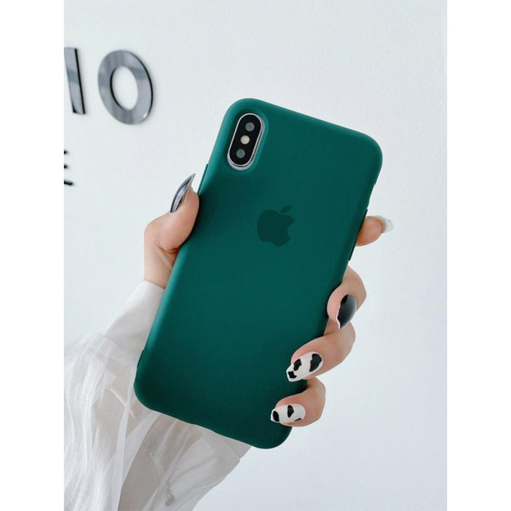 Revasser iPhone X ve Xs ile Uyumlu Premium Kalite Kadife Iç Dokulu Lansman Telefon Kılıfı - Koyu Yeşil Cep Telefonu Kılıfı Fiyatı
