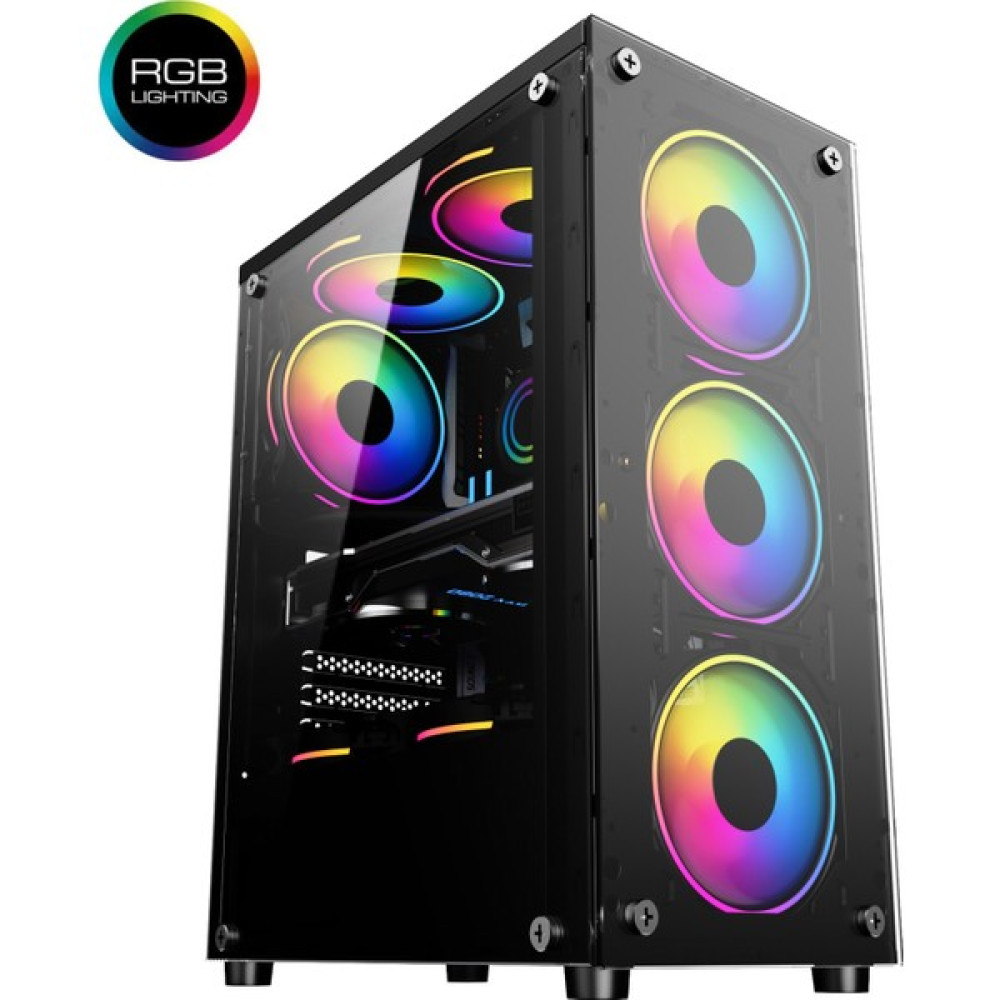 Revenge Clear 6 Rgb Fanlı Temperli Cam Panel Boş Atx Bilgisayar Kasası Gaming Oyuncu Bilgisayar Kasası PC Kasaları Fiyatı