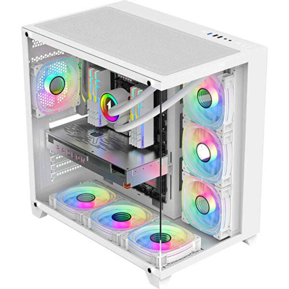 Revenge Supernova 7 Rgb Fanlı Atx Temperli Cam Panel Akvaryum Gaming Bilgisayar Kasası - Beyaz PC Kasaları Fiyatı